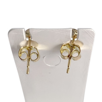 Tweedehands gouden oorbellen 750 gele diamanten