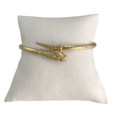 Bracelet d'occasion or 750 jaune serpent rubis