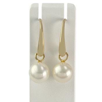 Boucles d'oreilles d'occasion or 750 jaune perles de culture