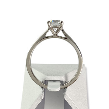 Solitaire d'occasion or 750 blanc diamant synthétique