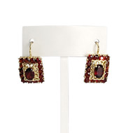 Créoles d'occasion or 750 jaune grenats