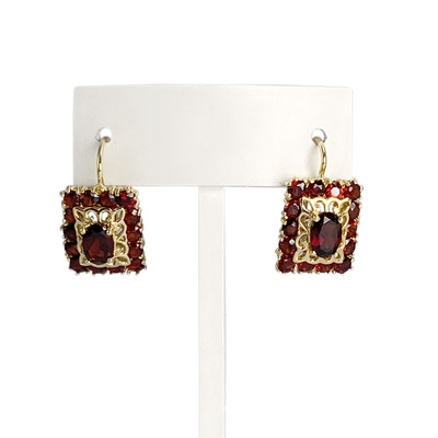 Créoles d'occasion or 750 jaune grenats