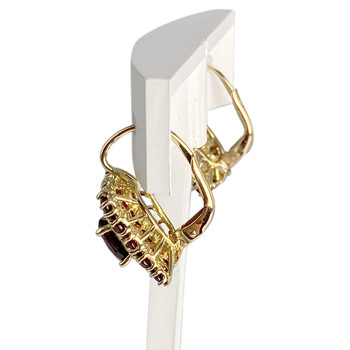 Créoles d'occasion or 750 jaune grenats