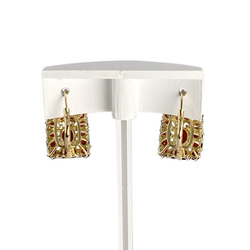 Créoles d'occasion or 750 jaune grenats