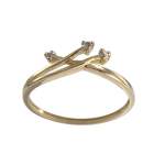 Bague d'occasion or 750 jaune diamants - vue 1