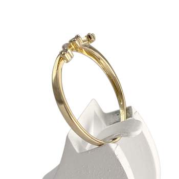 Tweedehands gouden ring 750 gele diamanten
