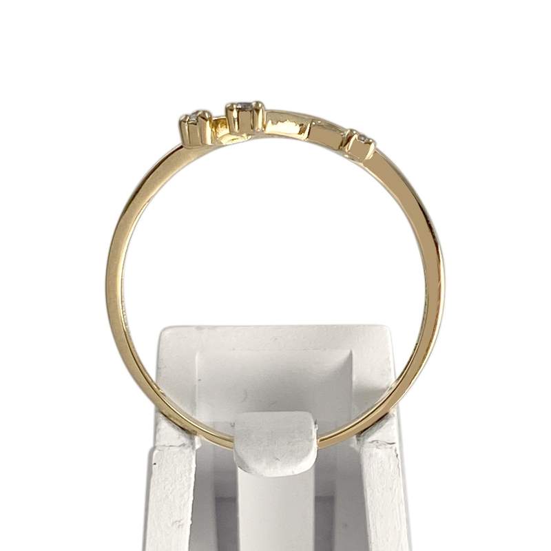 Bague d'occasion or 750 jaune diamants - vue 3
