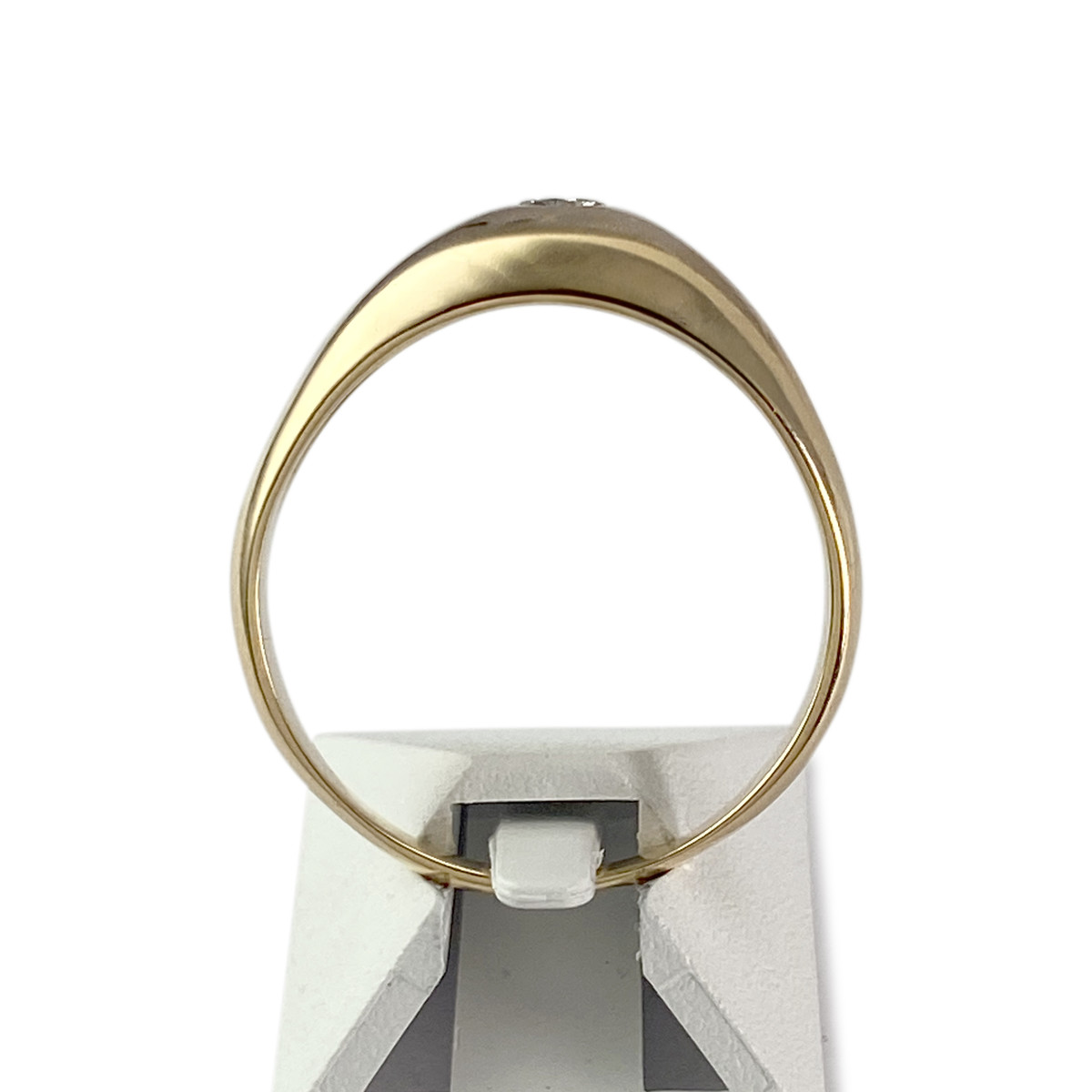 Tweedehands gouden 750 gele diamanten ring - bekijk 3