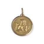 Médaille ange d'occasion or 750 jaune - vue 1