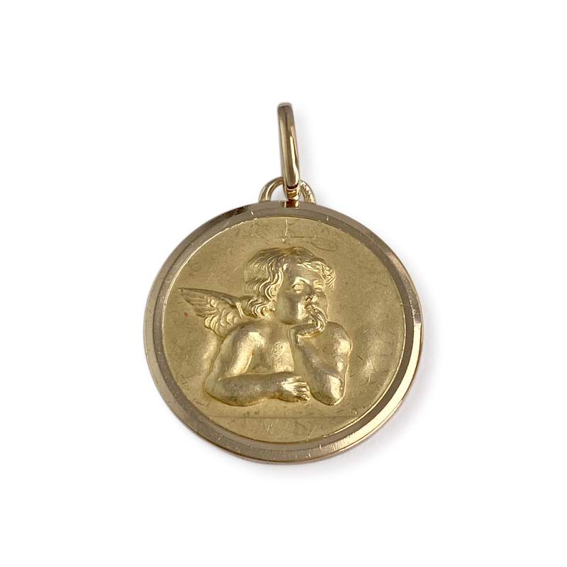 Médaille ange d'occasion or 750 jaune - vue 1