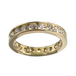 Bague d'occasion or 750 jaune diamants - vue 1