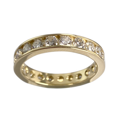 Bague d'occasion or 750 jaune diamants - vue 1