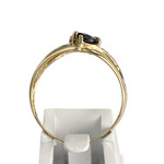 Bague d'occasion or 750 2 tons diamants, saphirs - vue 3