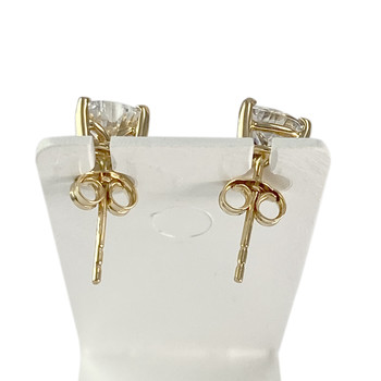 Boucles d'oreilles d'occasion or 750 jaune zirconias