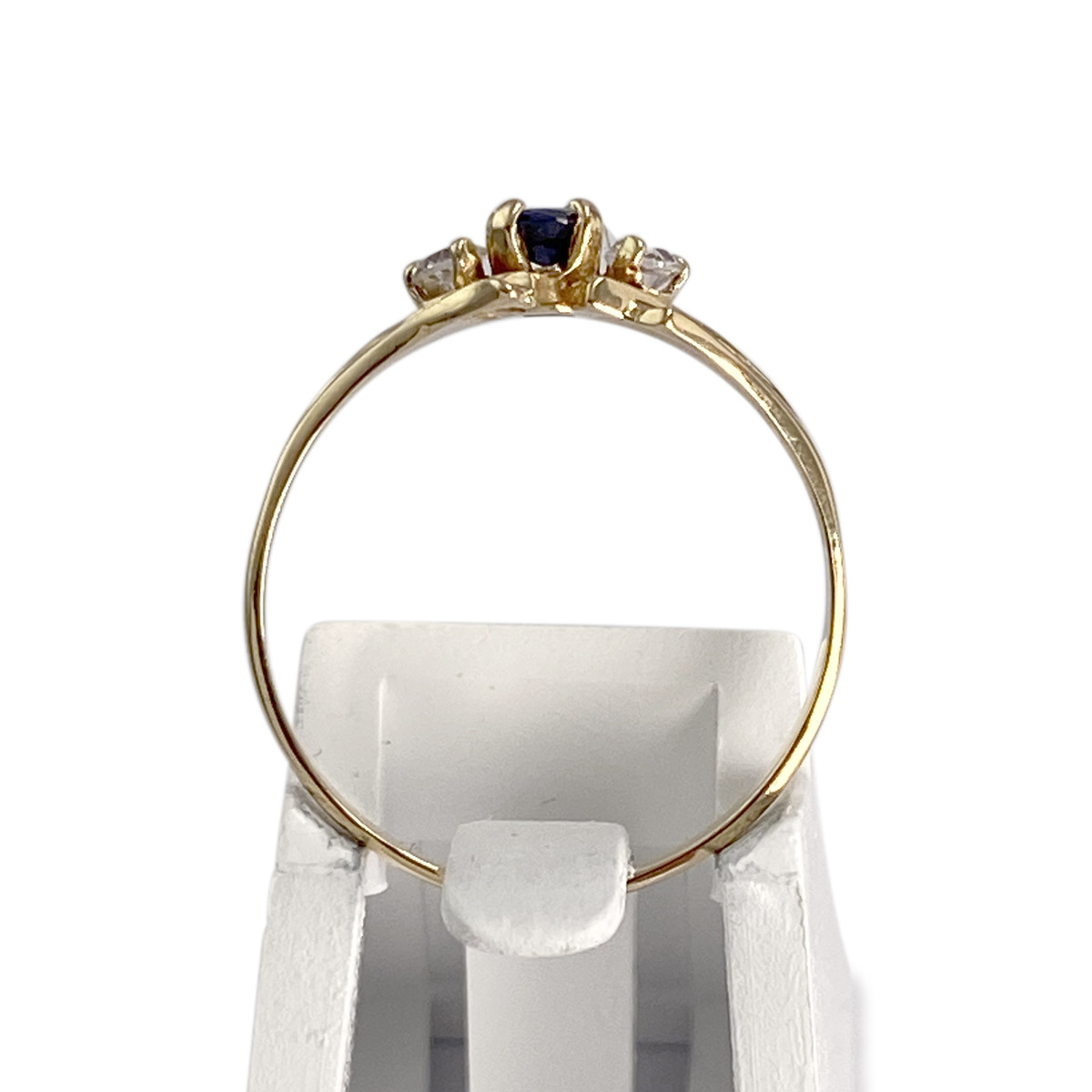 Bague d'occasion or 750 jaune saphir, zirconias - vue 3