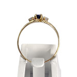 Bague d'occasion or 750 jaune saphir, zirconias - vue 3