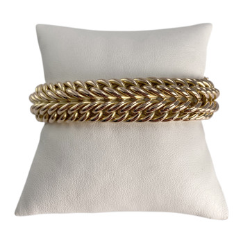 Bracelet d'occasion or 750 jaune maille fantaisie