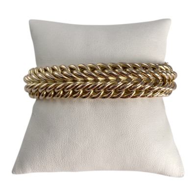 Second-hand bracelet 750 yellow gold fancy mesh