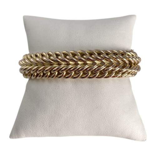Bracelet d'occasion or 750 jaune maille fantaisie