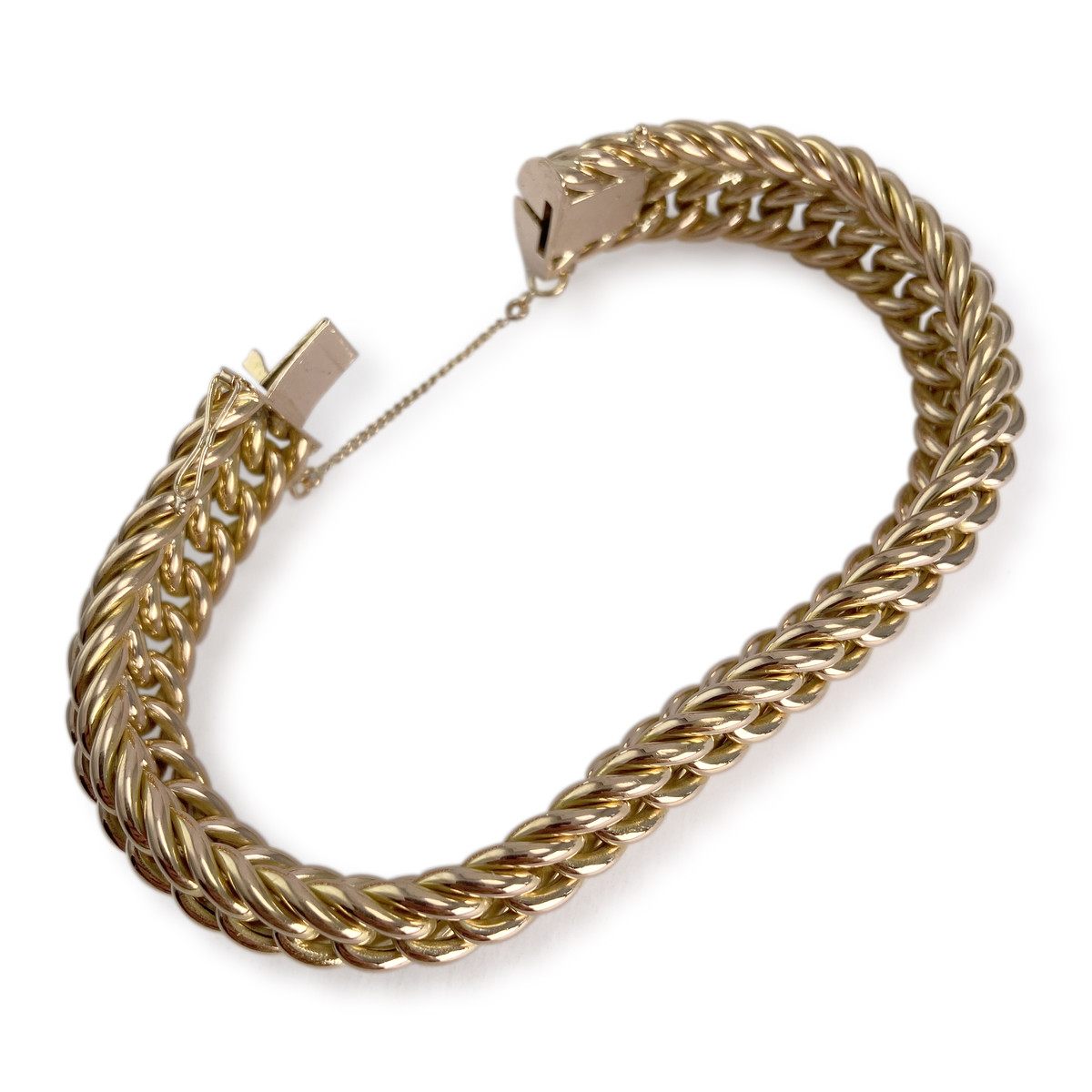 Bracelet d'occasion or 750 jaune maille fantaisie - vue 2