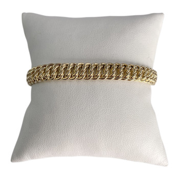 Bracelet d'occasion or 375 jaune maille américaine