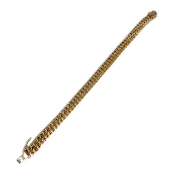 Bracelet d'occasion or 375 jaune maille américaine