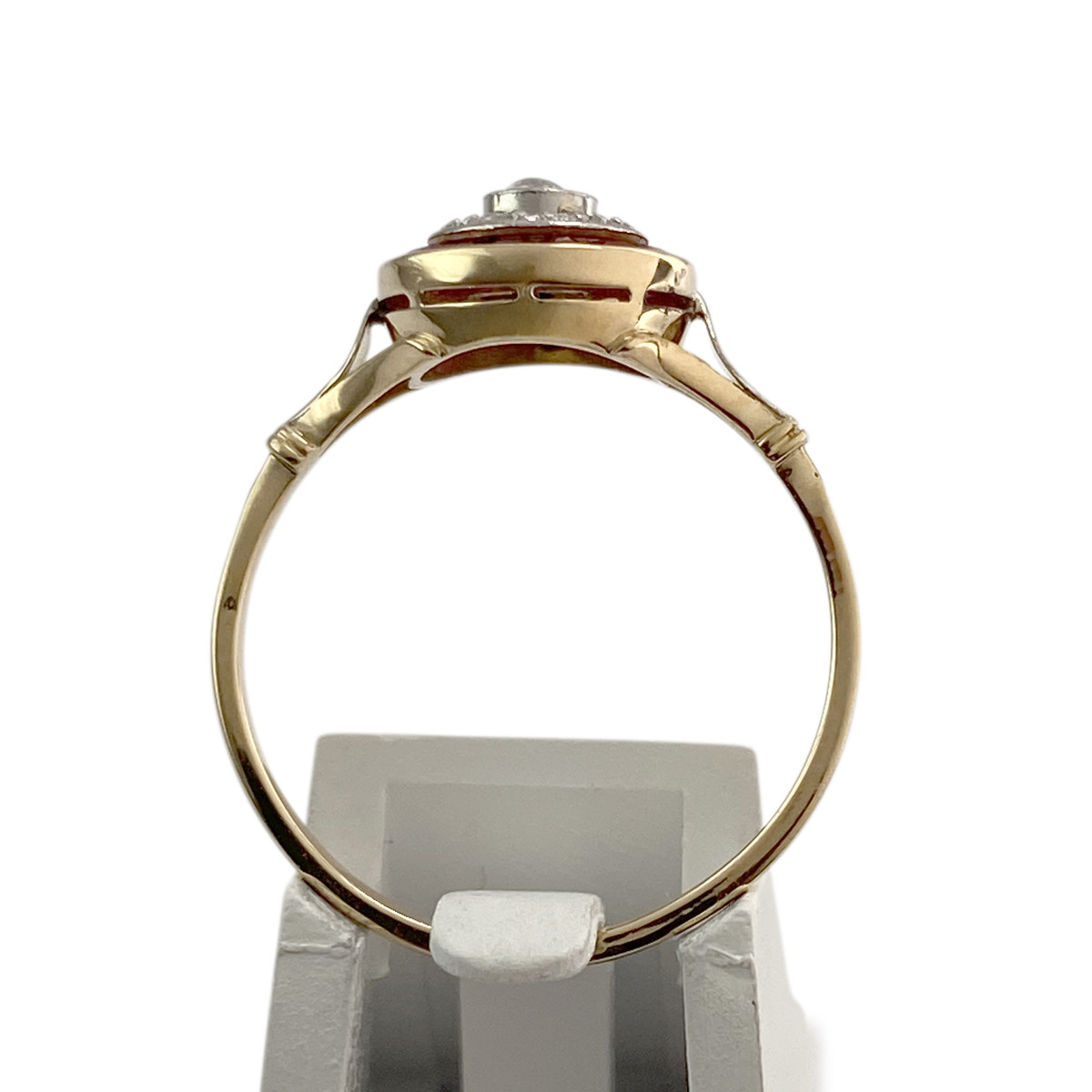 Bague d'occasion 2 tons 750 diamant, rubis - vue 3