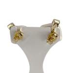 Boucles d'oreilles d'occasion or 585 jaune diamants, nacres - vue 3