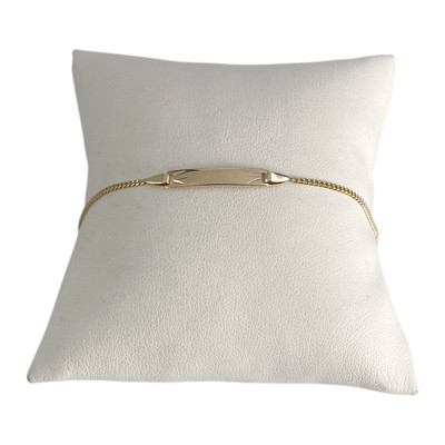 Bracelet d'occasion or 375 jaune maille gourmette - vue 1