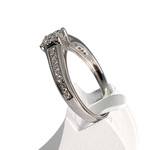 Bague d'occasion or 375 blanc diamants - vue 2