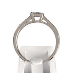 Bague d'occasion or 375 blanc diamants - vue 3