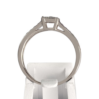 Bague d'occasion or 375 blanc diamants