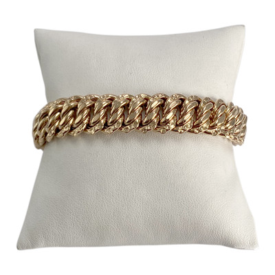 Bracelet d'occasion or 750 jaune maille américaine - vue 1