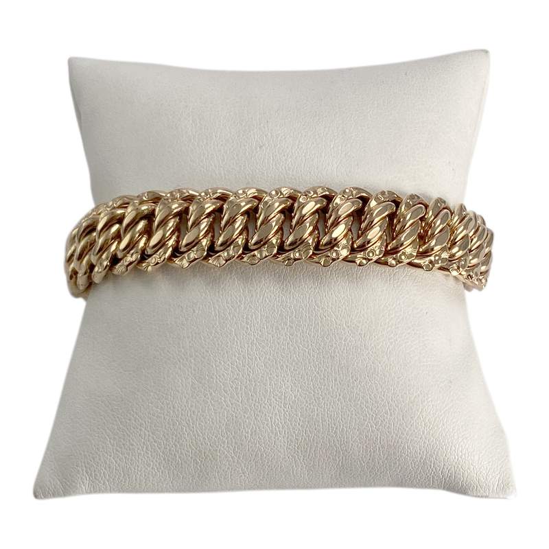 Bracelet d'occasion or 750 jaune maille américaine - vue 1