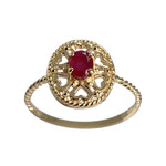 Bague d'occasion or 750 jaune rubis - vue 1