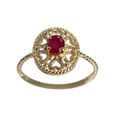 Bague d'occasion or 750 jaune rubis - vue 1