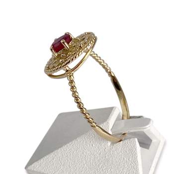 Bague d'occasion or 750 jaune rubis