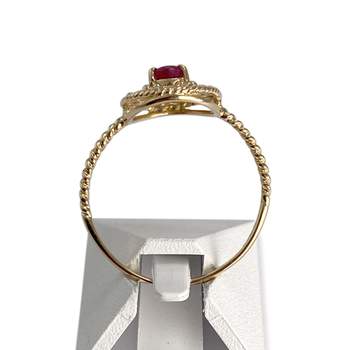 Bague d'occasion or 750 jaune rubis