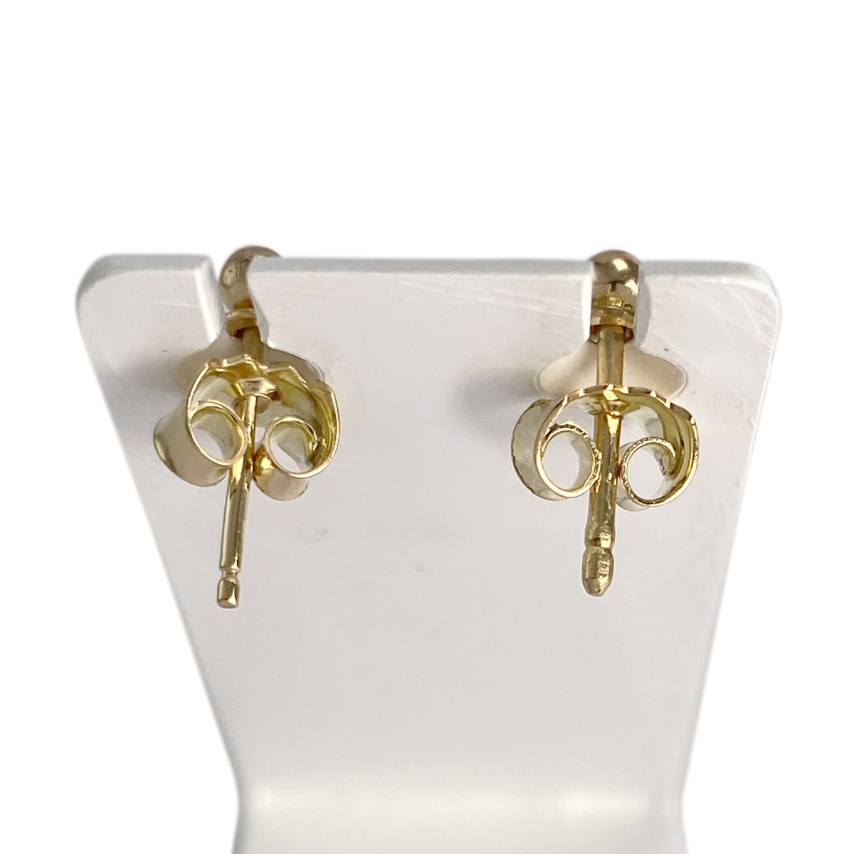 Boucles d'oreilles d'occasion or 750 jaune émeraudes - vue 3