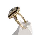 Bague d'occasion or 750  2 tons diamants, saphirs - vue 2