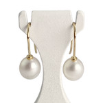 Boucles d'oreilles d'occasion or 585 jaune perles de culture de Chine - vue 1