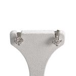 Boucles d'oreilles d'occasion or 750 blanc diamants - vue 1
