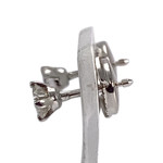 Boucles d'oreilles d'occasion or 750 blanc diamants - vue 2
