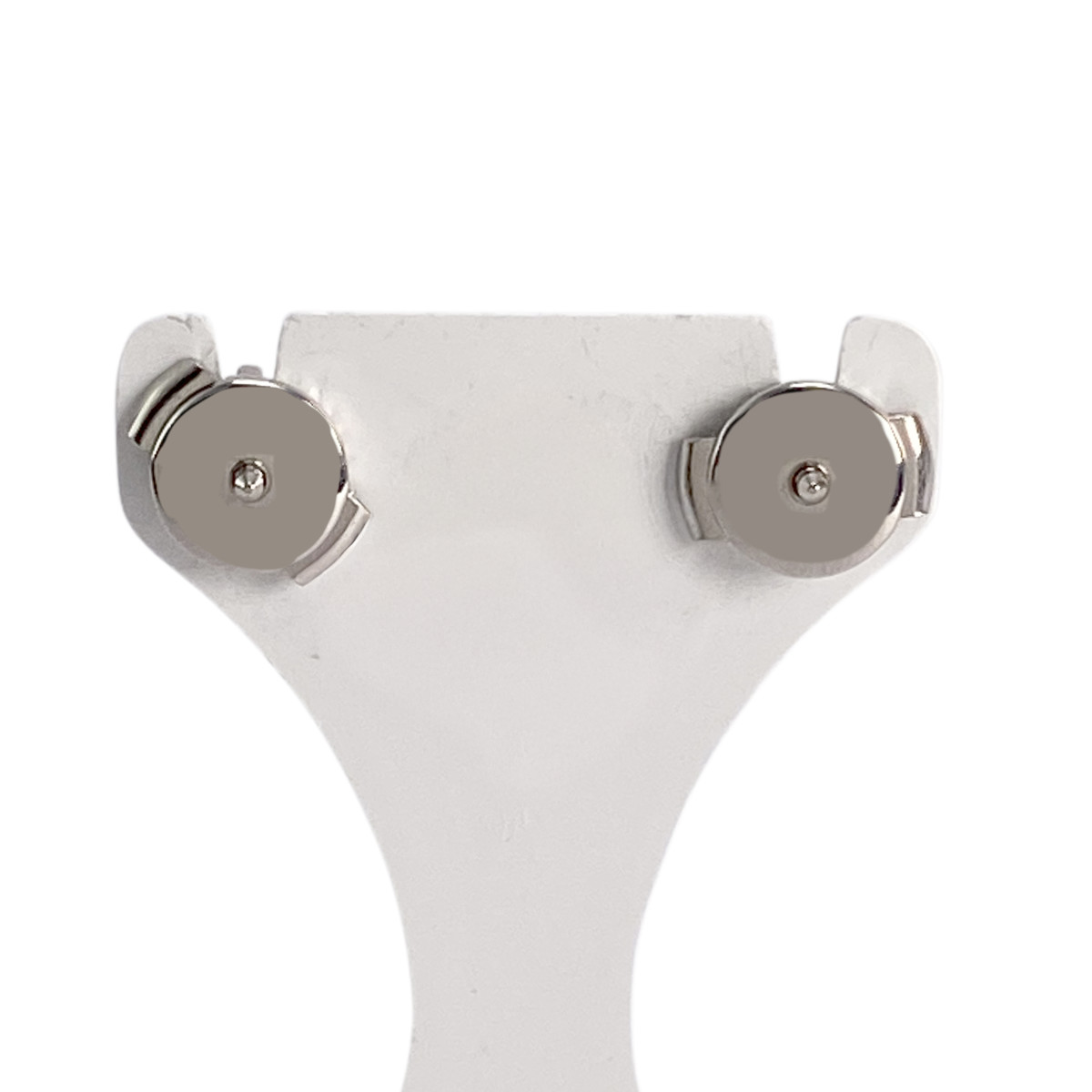 Boucles d'oreilles d'occasion or 750 blanc diamants - vue 3