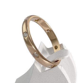 Bague d'occasion or 750 rose diamants