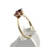 Bague d'occasion or 750 jaune diamant, saphir, rubis - vue 2