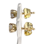 Boucles d'oreilles d'occasion or 750 jaune diamants - vue 2