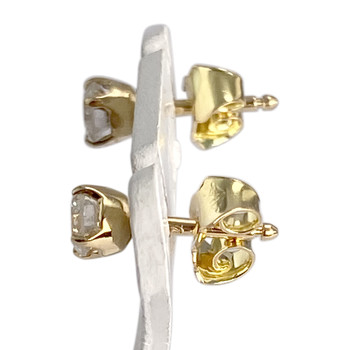 Boucles d'oreilles d'occasion or 750 jaune diamants