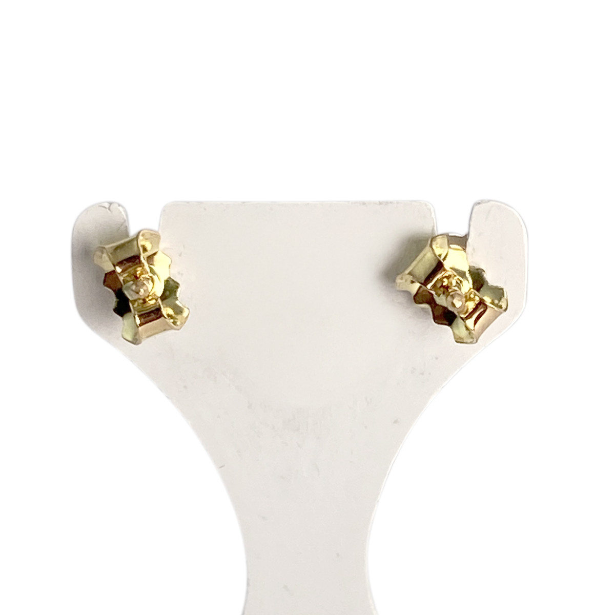 Boucles d'oreilles d'occasion or 750 jaune diamants - vue 3