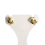 Boucles d'oreilles d'occasion or 750 jaune diamants - vue 3